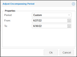Adjust Encompassing Period - Custom Dates